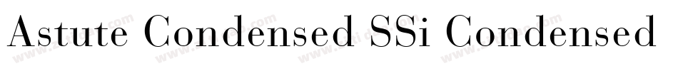 Astute Condensed SSi Condensed字体转换